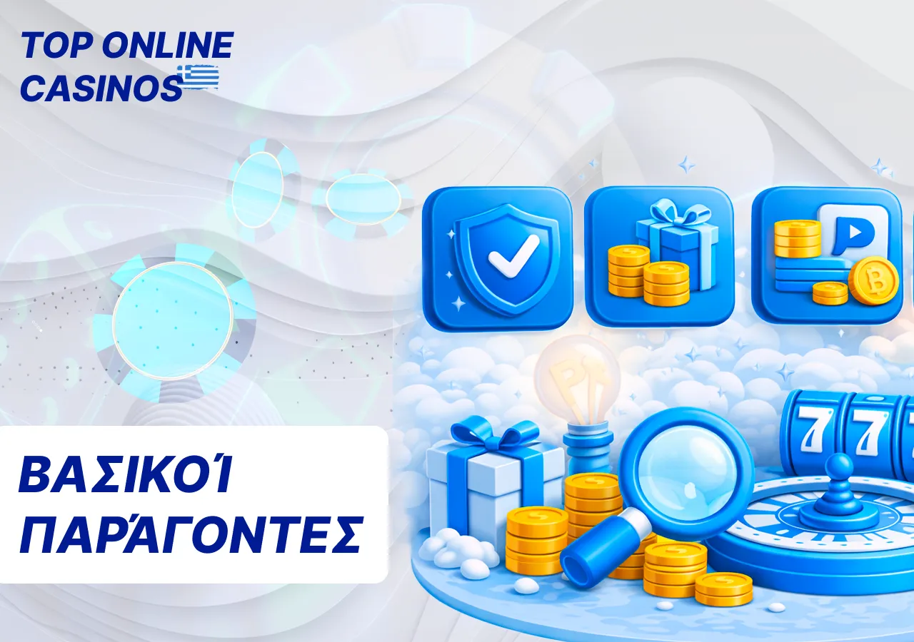 Βασικοί παράγοντες που πρέπει να λαμβάνονται υπόψη κατά την επιλογή καζίνο.